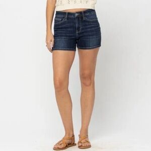 Judy Blue High Rise Jean Shorts 3XL (38" X 5") Dark Wash Stretch 15221